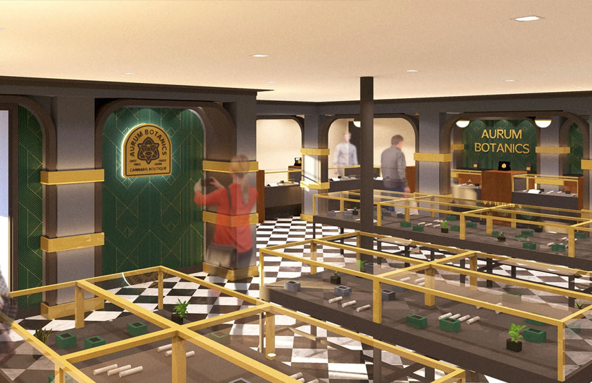 Aurum Botanics Store Design